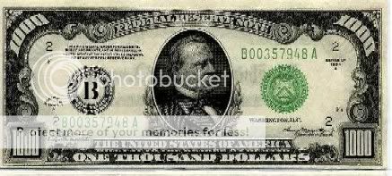 1000 dollar bill Pictures, Images and Photos