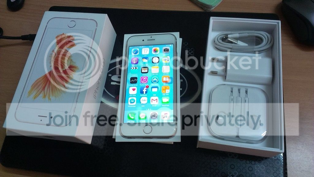Bán iphone 6s 16g màu Rose new 99,99%, fullbox, hàng tgdđ bh den t12/2016. Giá 15tr - 6